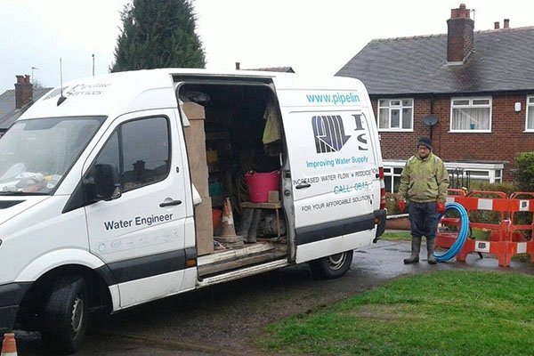 Burst Water Pipe Outside House